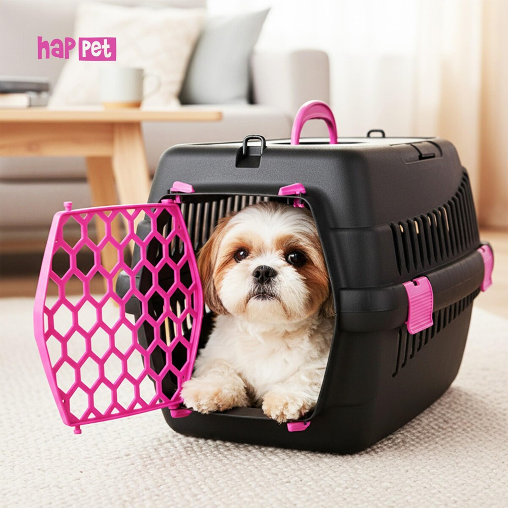 Transporter dla Psa Kota Królika S 50x33x33 cm - TEDDY Fuksja do Samochodu
